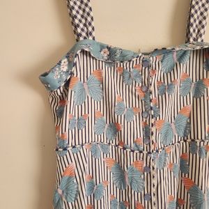 Wildflower Clothing Modern Retro Dress Stripes & Butterflies